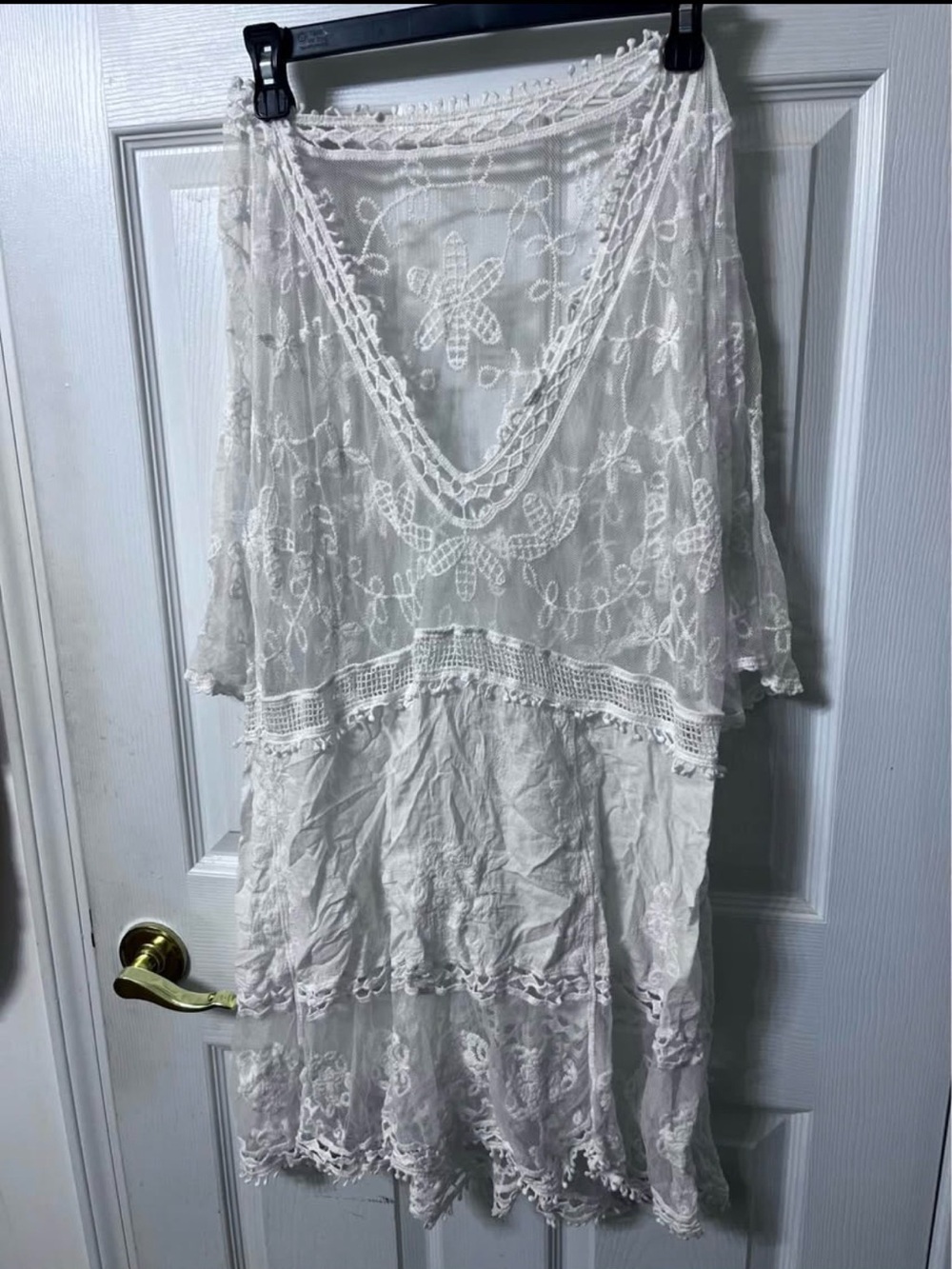 White Lace Boho Tunic Cover-Up